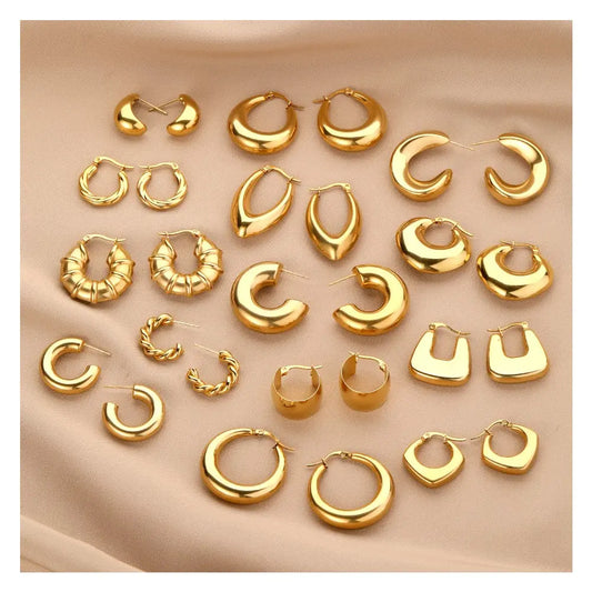 18k Gold Plated Stainless Steel Earrings